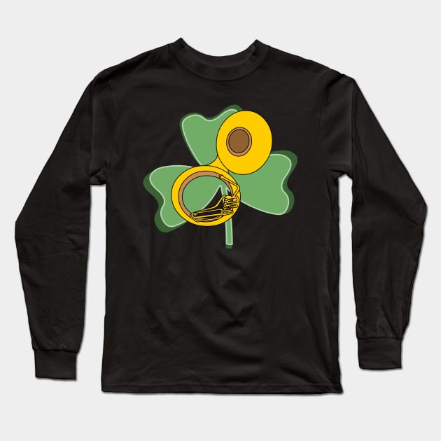 Shamrock Tuba Long Sleeve T-Shirt by Barthol Graphics